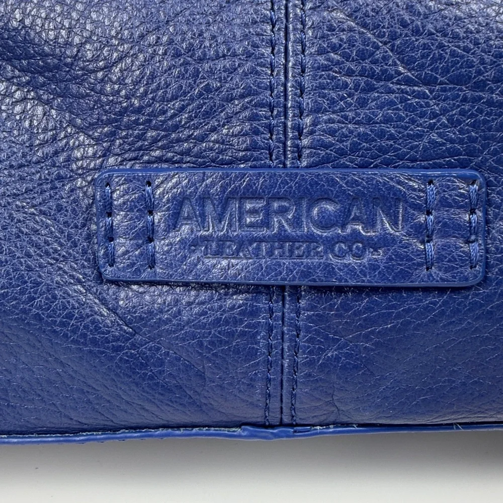 American‎ Leather Co. Thayer Perfect Hobo Bag Cerulean Blue